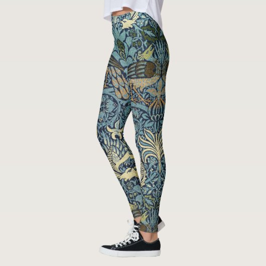 William Morris Peacock and Dragon Woven Design Leggings (Links)
