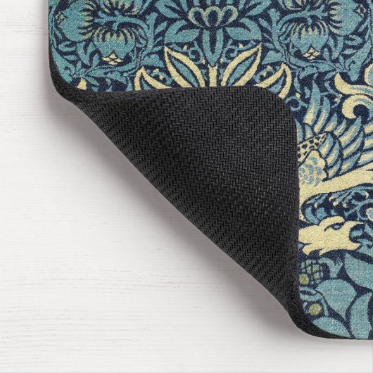 William Morris Peacock and Dragon Woven Design Mousepad (Ecke)