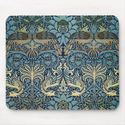 William Morris Peacock and Dragon Woven Design Mousepad (Vorne)