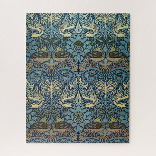 William Morris Peacock and Dragon Woven Design Puzzle (Vertikal)