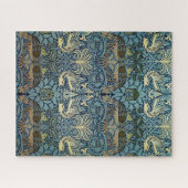 William Morris Peacock and Dragon Woven Design Puzzle (Horizontal)