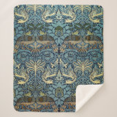 William Morris Peacock and Dragon Woven Design Sherpadecke (Vorderseite)