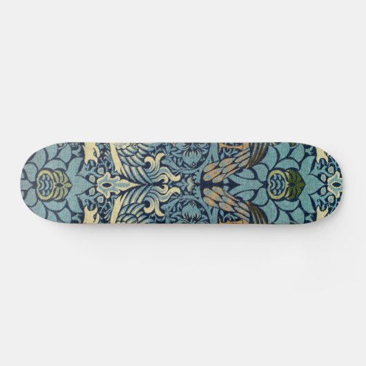 William Morris Peacock and Dragon Woven Design Skateboard (Horizontal)