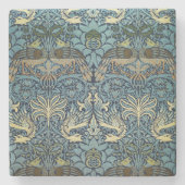 William Morris Peacock and Dragon Woven Design Steinuntersetzer (Vorderseite)