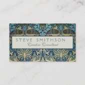 William Morris Peacock and Dragon Woven Design Visitenkarte (Vorderseite)