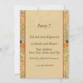 William Morris Peacock & Dragon Arts & Crafts Einladung (Rückseite)