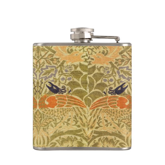 William Morris Peacock & Dragon Arts & Crafts Flachmann (Rückseite)