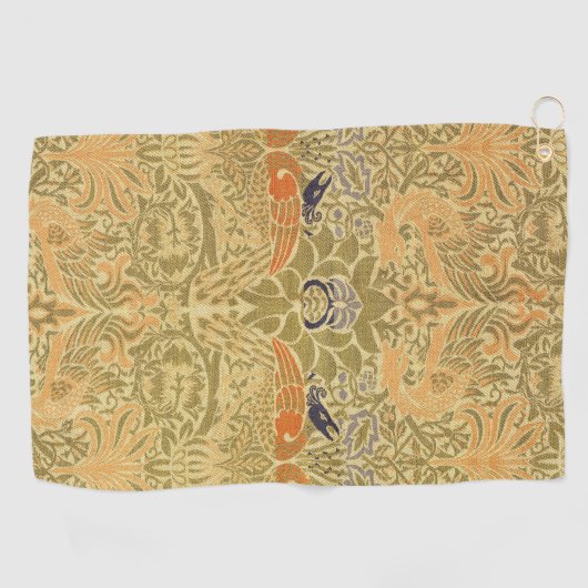 William Morris Peacock & Dragon Arts & Crafts Golfhandtuch (Horizontal)