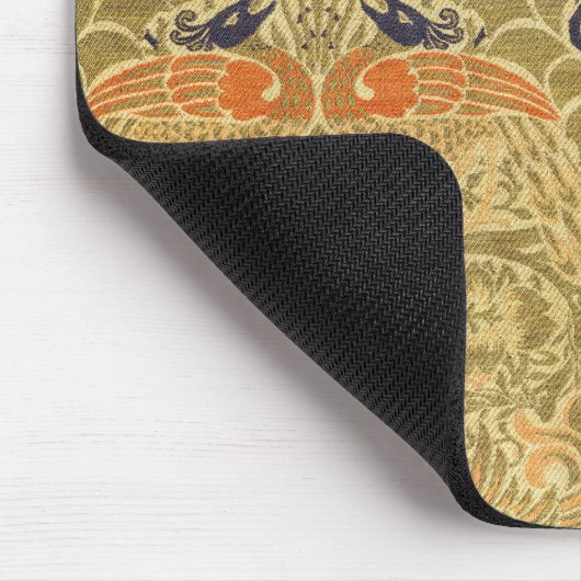 William Morris Peacock & Dragon Arts & Crafts Mousepad (Ecke)