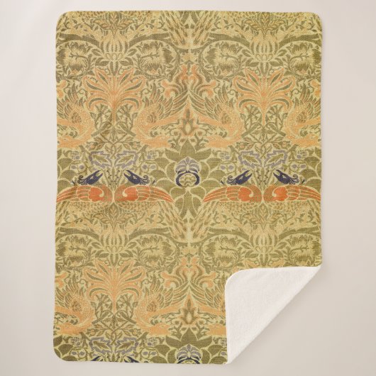 William Morris Peacock & Dragon Arts & Crafts Sherpadecke (Vorderseite)