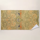 William Morris Peacock & Dragon Arts & Crafts Strandtuch (Vorderseite)