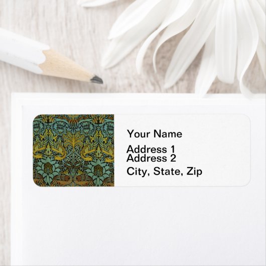 William Morris Peacock Dragon Wallpaper (Insitu)