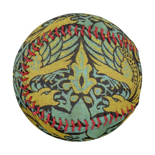 William Morris Peacock Dragon Wallpaper Baseball (Vorderseite Links)