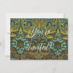 William Morris Peacock Dragon Wallpaper Einladung