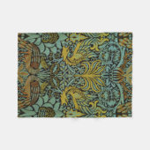 William Morris Peacock Dragon Wallpaper Fleecedecke (Vorderseite (Horizontal))