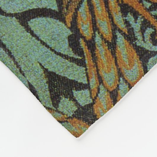 William Morris Peacock Dragon Wallpaper Fleecedecke (Ecke)