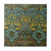 William Morris Peacock Dragon Wallpaper Fliese (Vorderseite)
