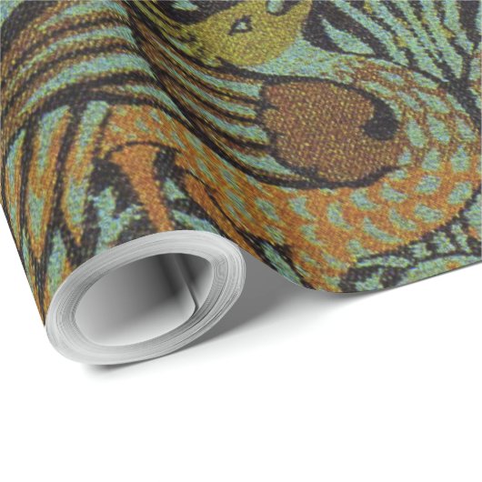 William Morris Peacock Dragon Wallpaper Geschenkpapier (Rolleneckpunkt)
