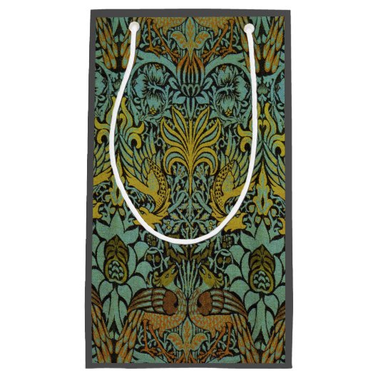William Morris Peacock Dragon Wallpaper Kleine Geschenktüte (Vorderseite)