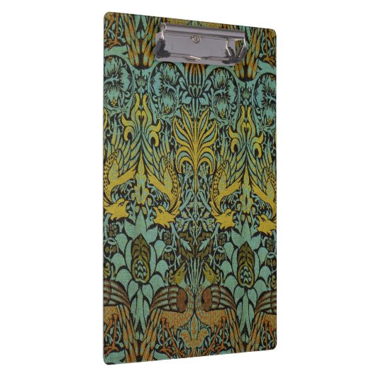 William Morris Peacock Dragon Wallpaper Klemmbrett (Rechts)