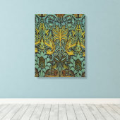 William Morris Peacock Dragon Wallpaper Leinwanddruck (Insitu (Holzboden))