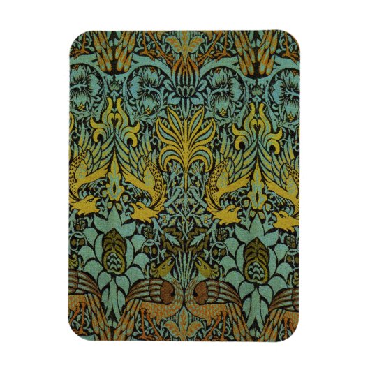 William Morris Peacock Dragon Wallpaper Magnet (Vertikal)