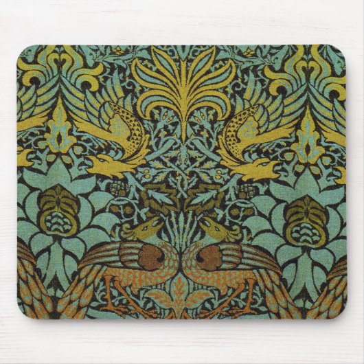 William Morris Peacock Dragon Wallpaper Mousepad (Vorne)