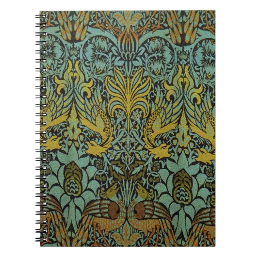 William Morris Peacock Dragon Wallpaper Notizblock (Vorderseite)