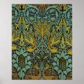 William Morris Peacock Dragon Wallpaper Poster (Vorne)
