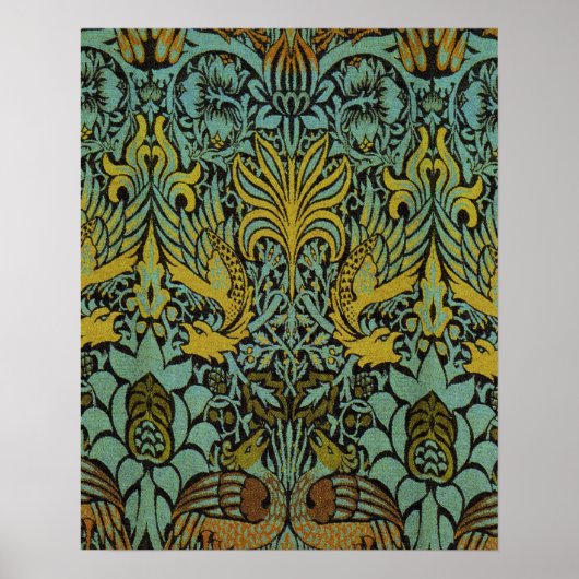 William Morris Peacock Dragon Wallpaper Poster (Vorne)