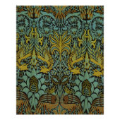 William Morris Peacock Dragon Wallpaper Poster (Vorderseite)