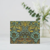 William Morris Peacock Dragon Wallpaper Postkarte (Stehend Vorderseite)