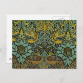 William Morris Peacock Dragon Wallpaper Postkarte (Vorne/Hinten)