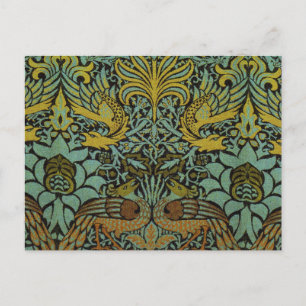William Morris Peacock Dragon Wallpaper Postkarte