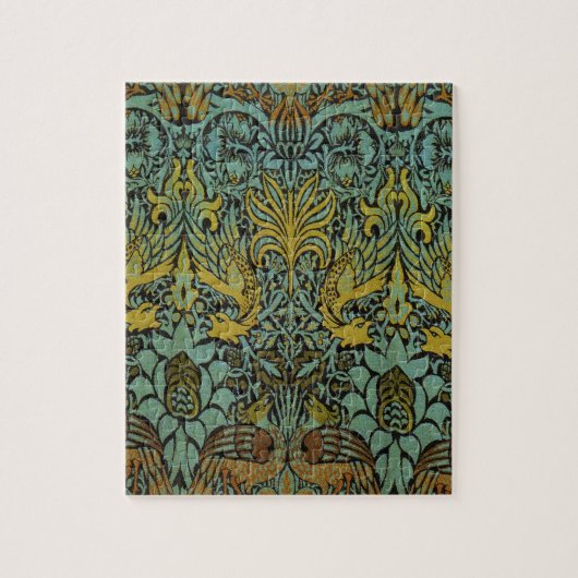 William Morris Peacock Dragon Wallpaper Puzzle (Vertikal)