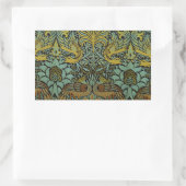 William Morris Peacock Dragon Wallpaper Rechteckiger Aufkleber (Tasche)