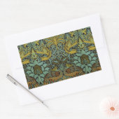 William Morris Peacock Dragon Wallpaper Rechteckiger Aufkleber (Umschlag)