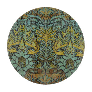 William Morris Peacock Dragon Wallpaper Schneidebrett