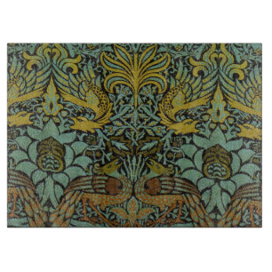 William Morris Peacock Dragon Wallpaper Schneidebrett