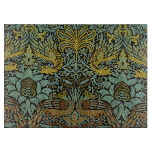 William Morris Peacock Dragon Wallpaper Schneidebrett (Vorderseite)