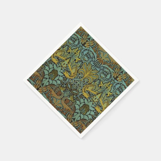 William Morris Peacock Dragon Wallpaper Serviette (Ecke)