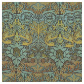 William Morris Peacock Dragon Wallpaper Stoff (Nahaufnahme)