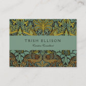 William Morris Peacock Dragon Wallpaper Visitenkarte (Vorderseite)
