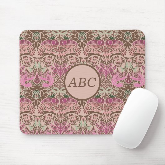 William Morris Peacock und Dragon Monogram Mousepad (Mit Mouse)