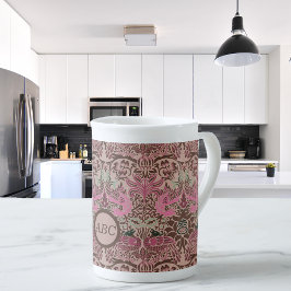 William Morris Peacock und Dragon Monogram Porzellantasse