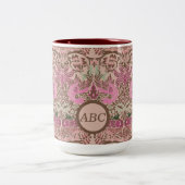 William Morris Peacock und Dragon Monogram Zweifarbige Tasse (Mittel)