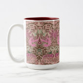 William Morris Peacock und Dragon Monogram Zweifarbige Tasse (Links)