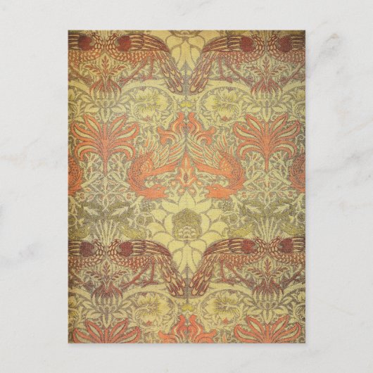 William Morris Peacock und Dragon Pattern Postkarte (Vorderseite)