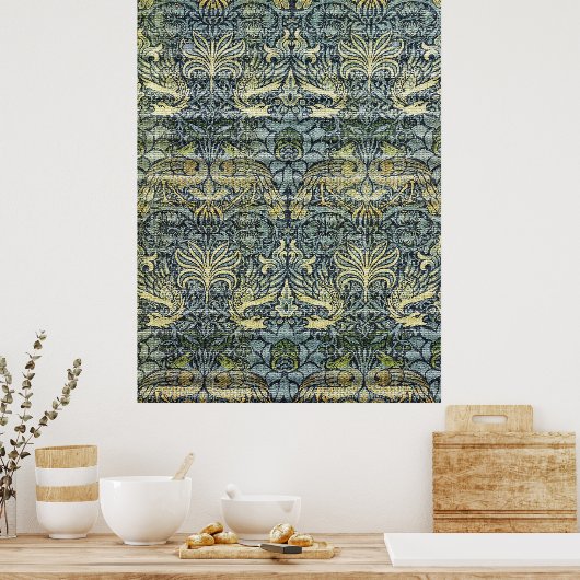William Morris Peacock und Dragon Poster (Küche)