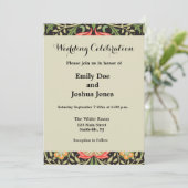 William Morris Persian Floral Antique Einladung (Stehend Vorderseite)